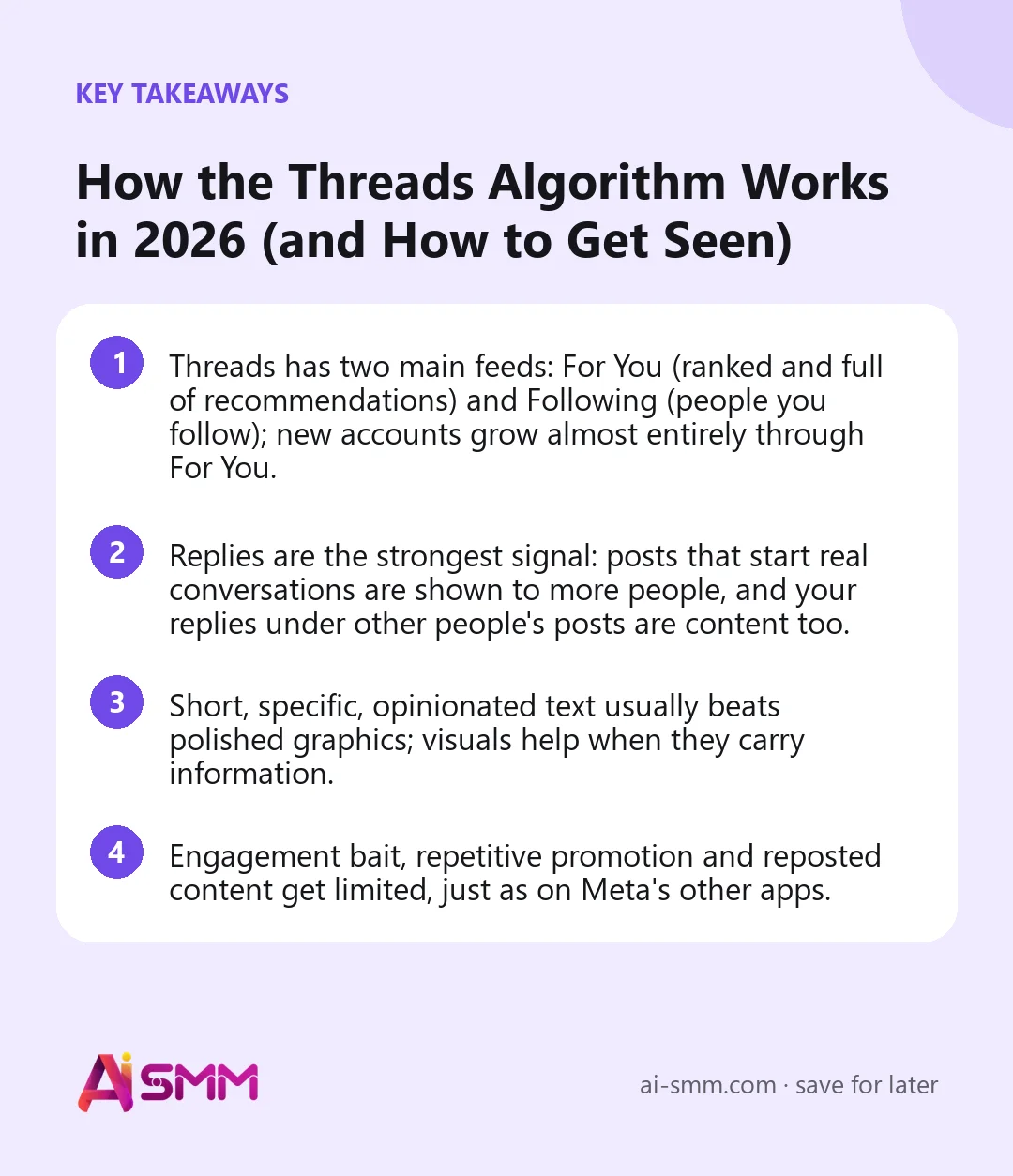 Key takeaways: How the Threads Algorithm Works in 2026 (and How to Get Seen)